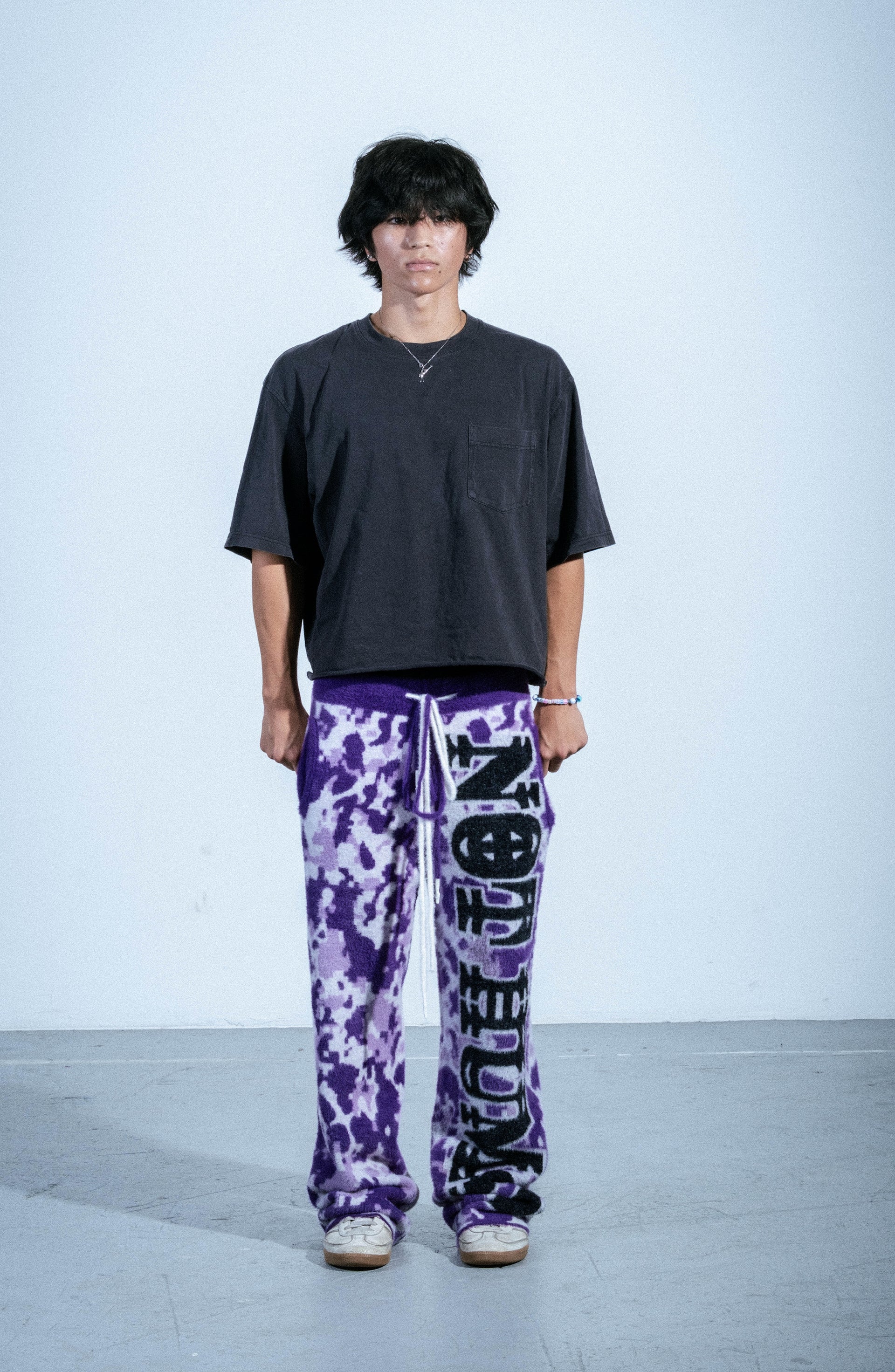 "NOT HUMAN" PURPLE DIGI CAMO LOUNGE SWEATS