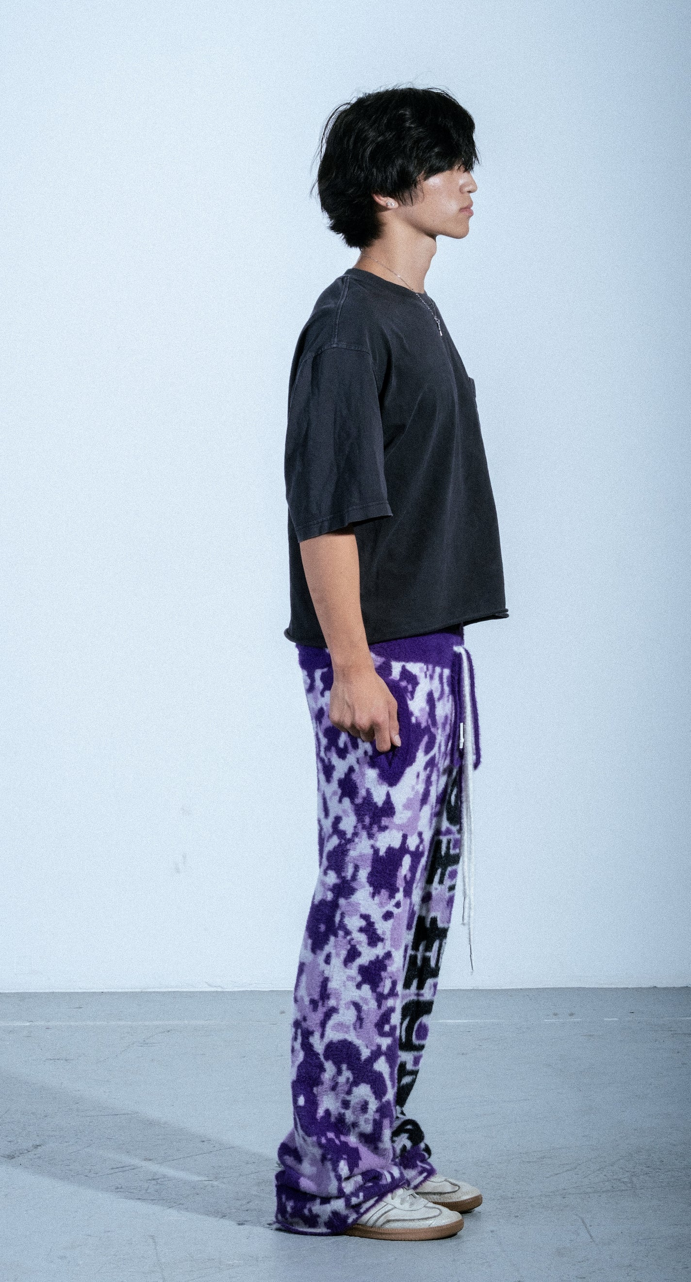 "NOT HUMAN" PURPLE DIGI CAMO LOUNGE SWEATS