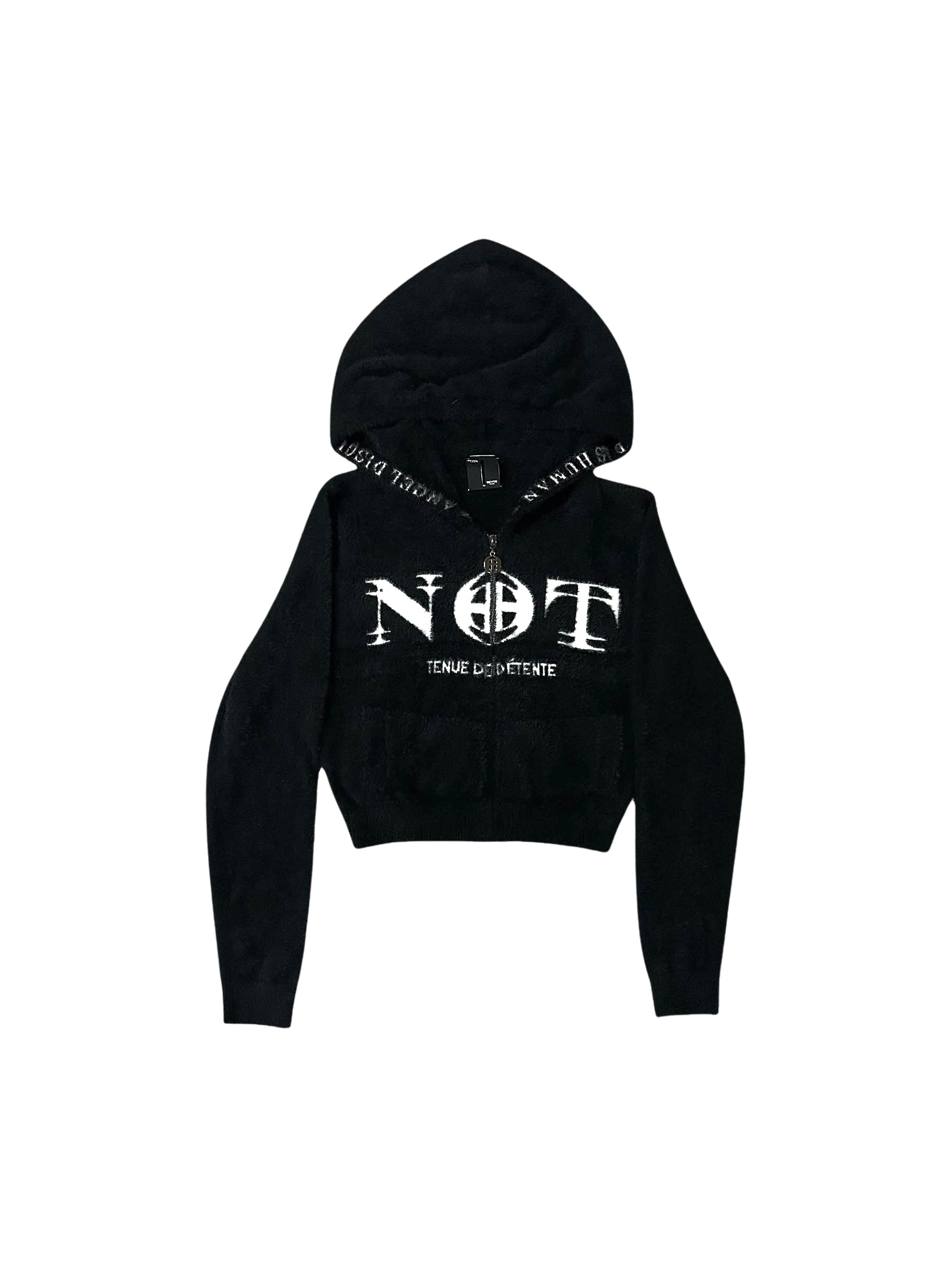 "NOT HUMAN" CROPPED LOUNGE ZIP UP