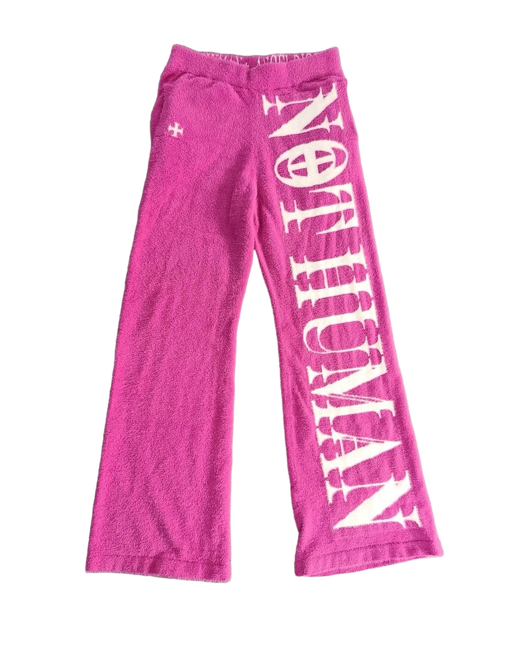 "NOT HUMAN" LOUNGE SWEATS +PINK