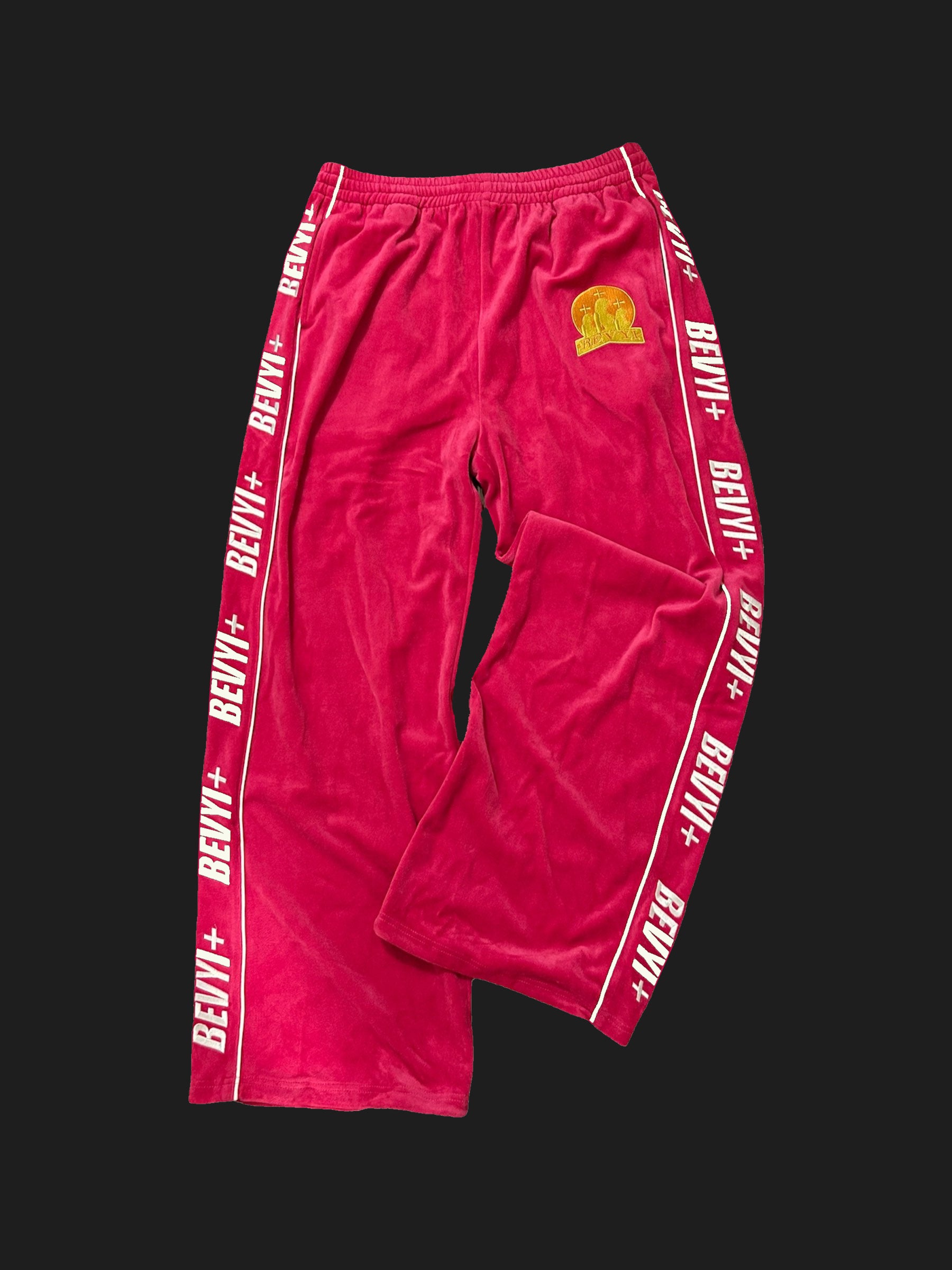 *PRE-ORDER* SPORT PINK CREST TRACKPANTS