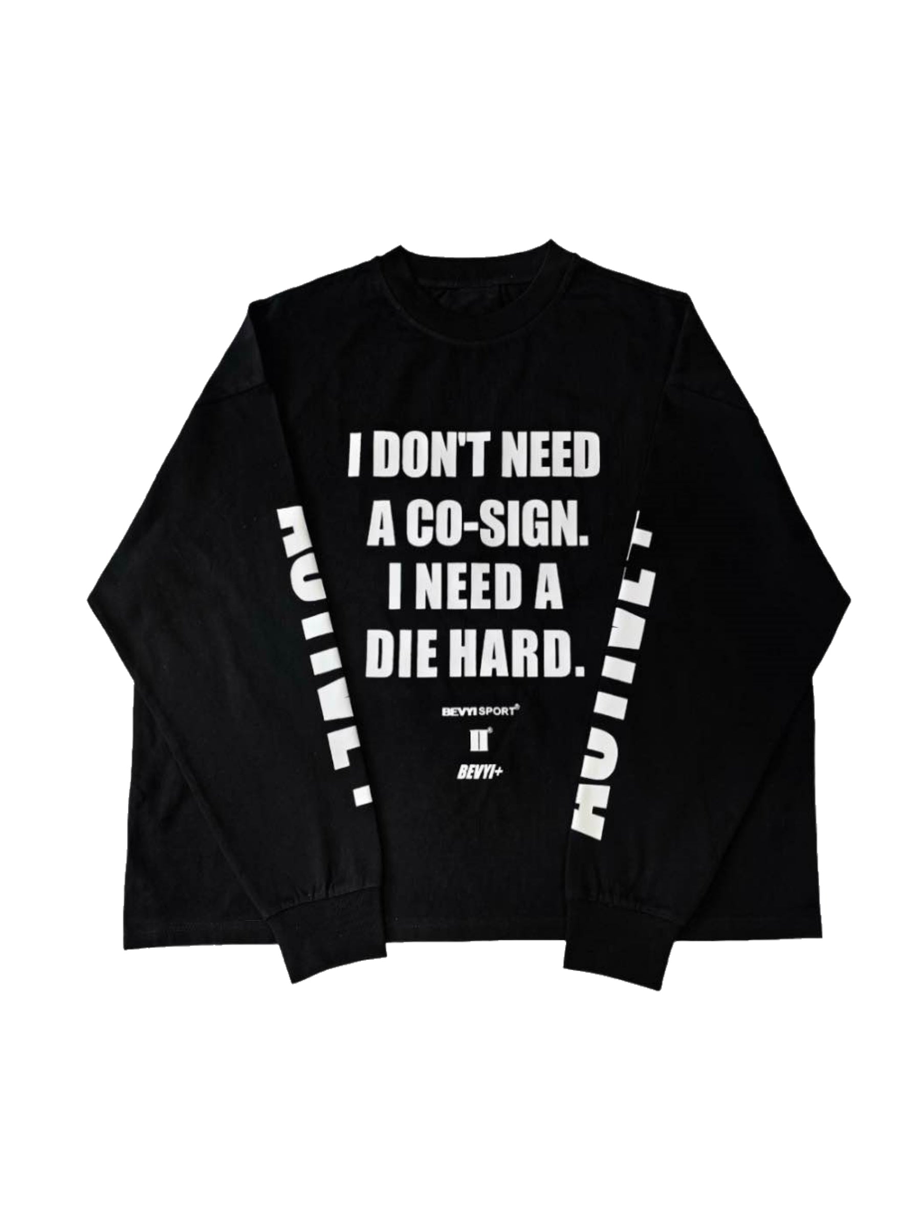 ACTIVE+ "CO-SIGN" BLACK LONG-SLEEVE TEE