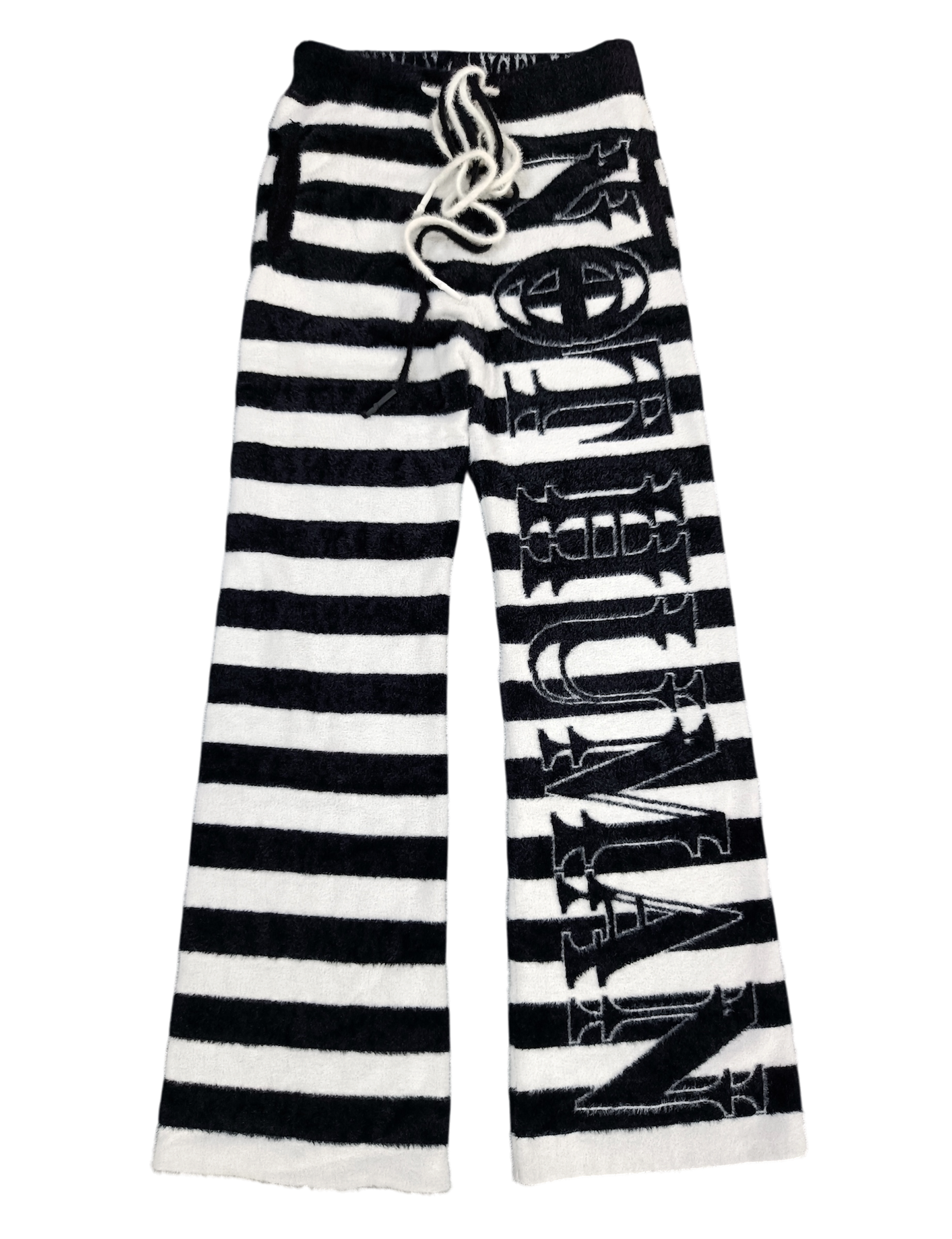 "NOT HUMAN" STRIPPED LOUNGE SWEATS