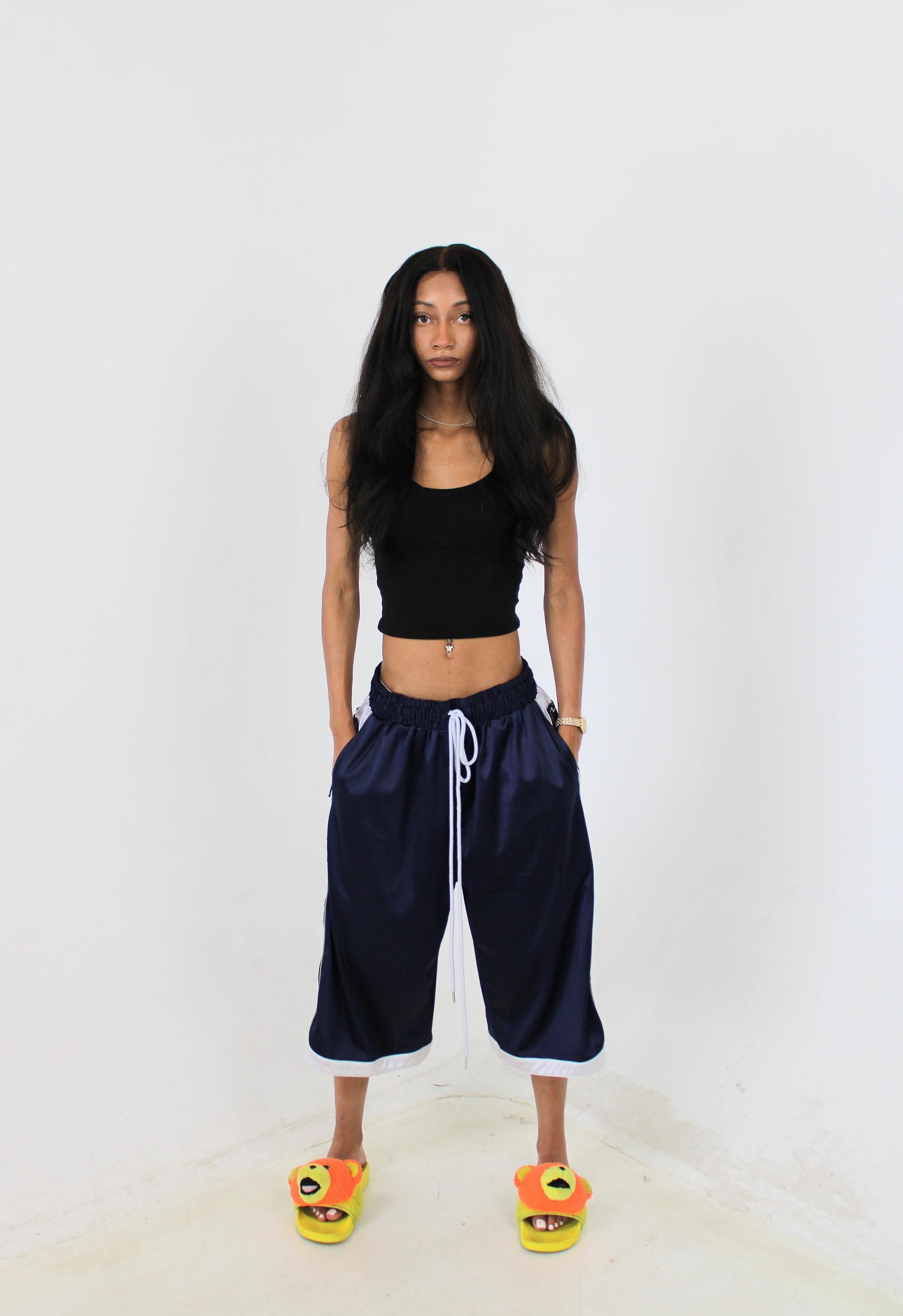 SPORT B-BALL NAVY LONG SHORTS