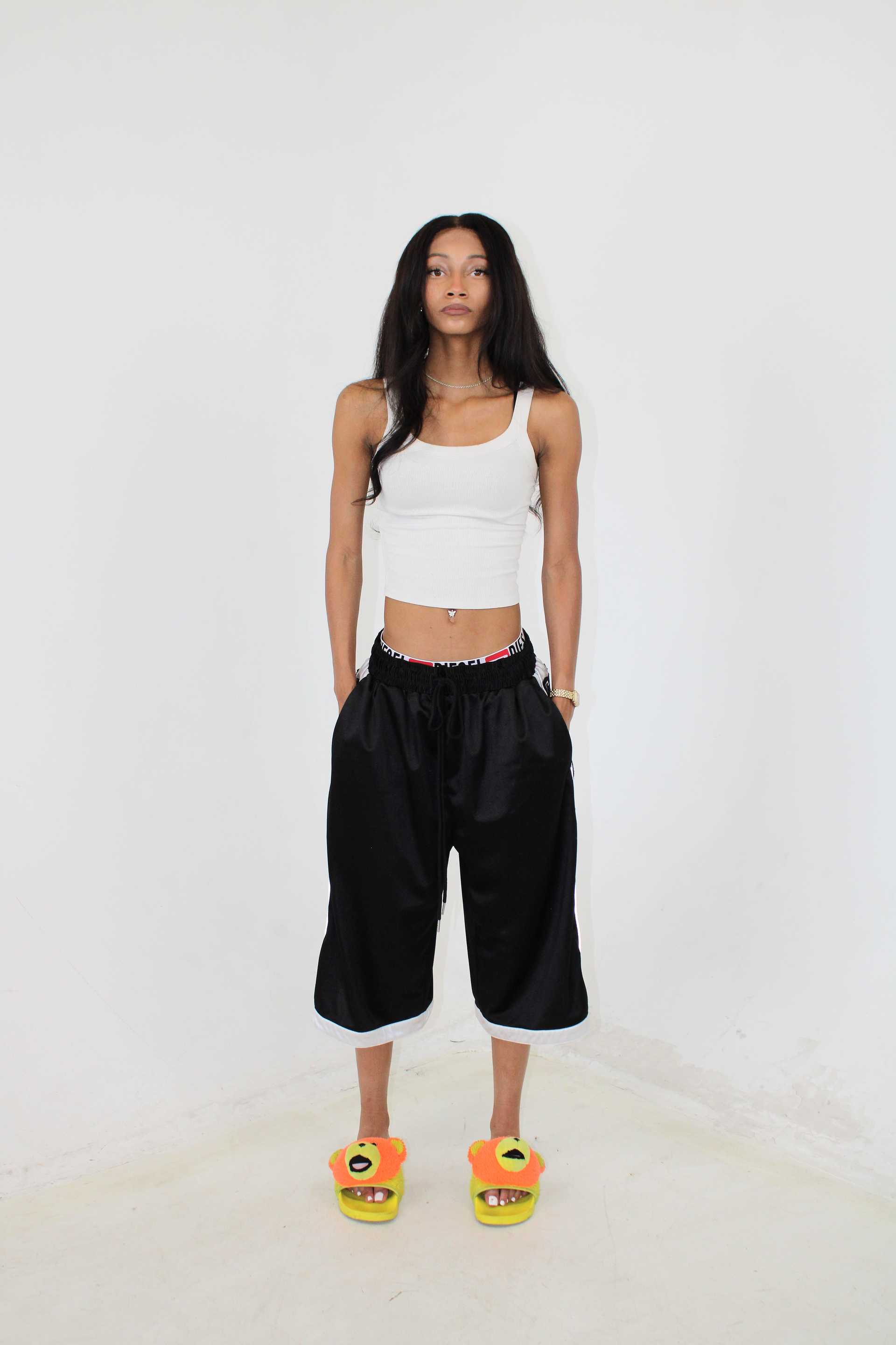 SPORT B-BALL BLACK LONG SHORTS