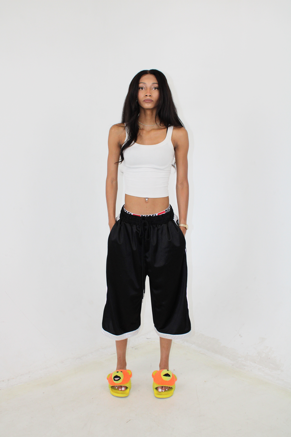 SPORT B-BALL BLACK LONG SHORTS